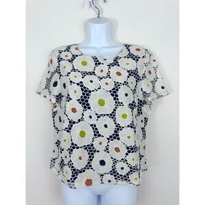 Anthropologie Harlyn Floral Embroidered Lace Top | Size M